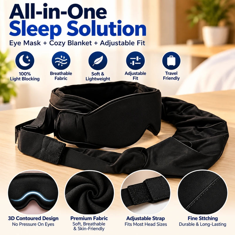 Light Blocking Wearable Travel Blanket