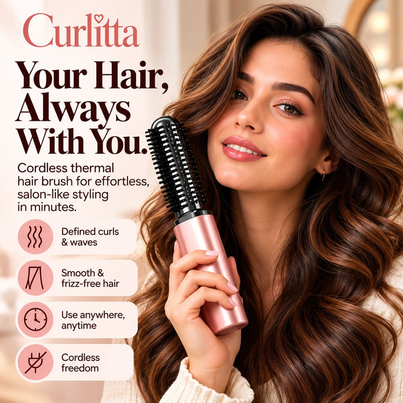Portable Thermal Mini Hair Brush