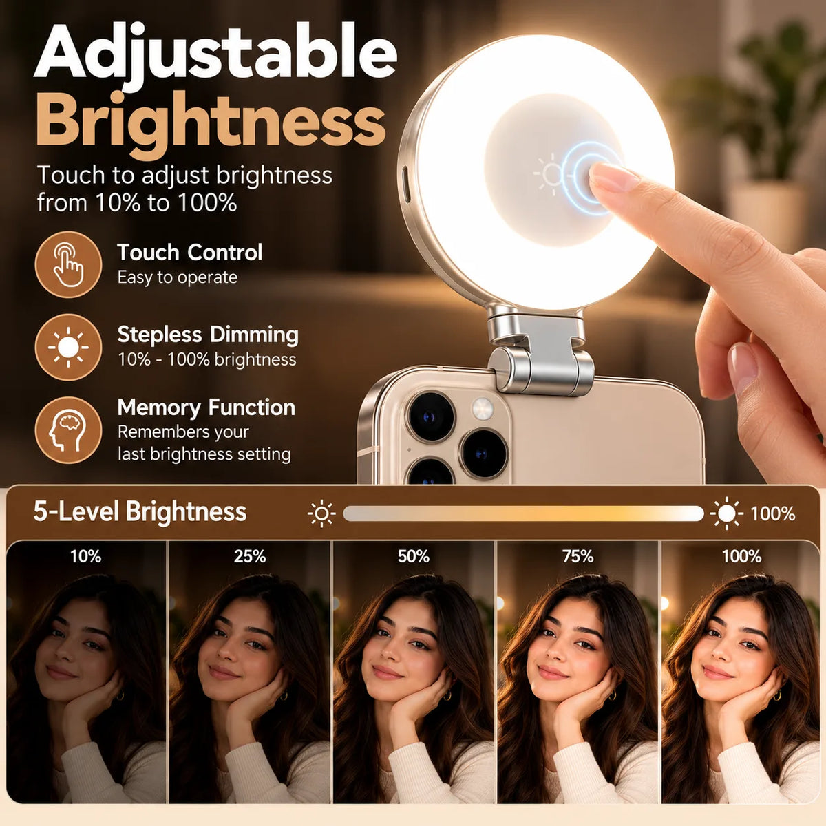 Led Mag-safe Selfie Light - Magnetic LED Light for Better Night Selfies