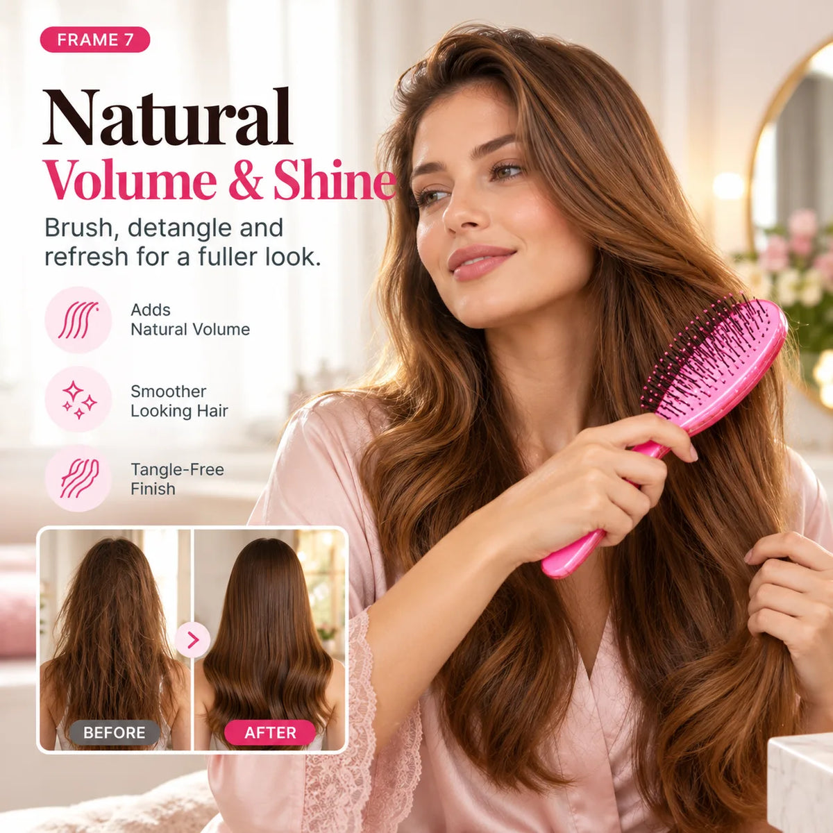 Portable scalp massage brush