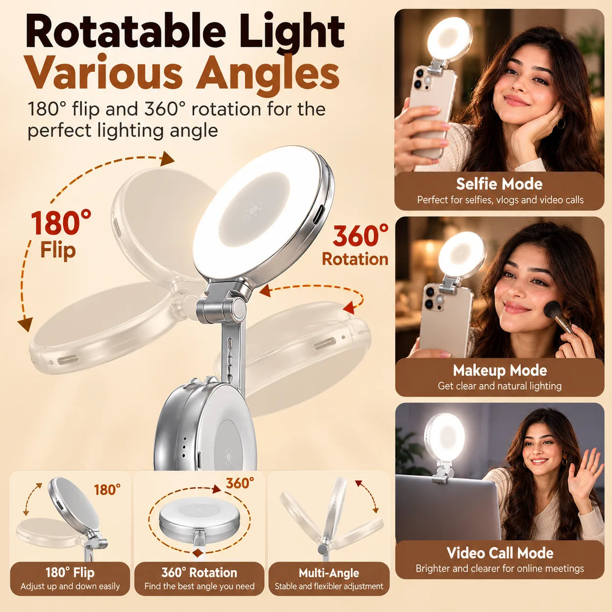Led Mag-safe Selfie Light - Magnetic LED Light for Better Night Selfies