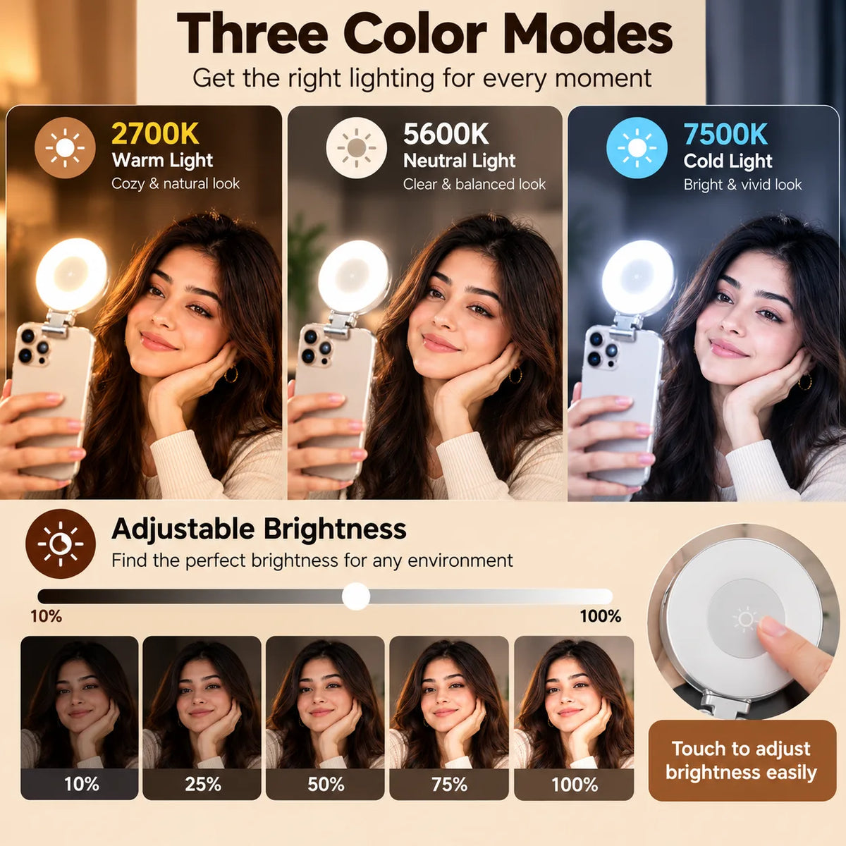 Led Mag-safe Selfie Light - Magnetic LED Light for Better Night Selfies