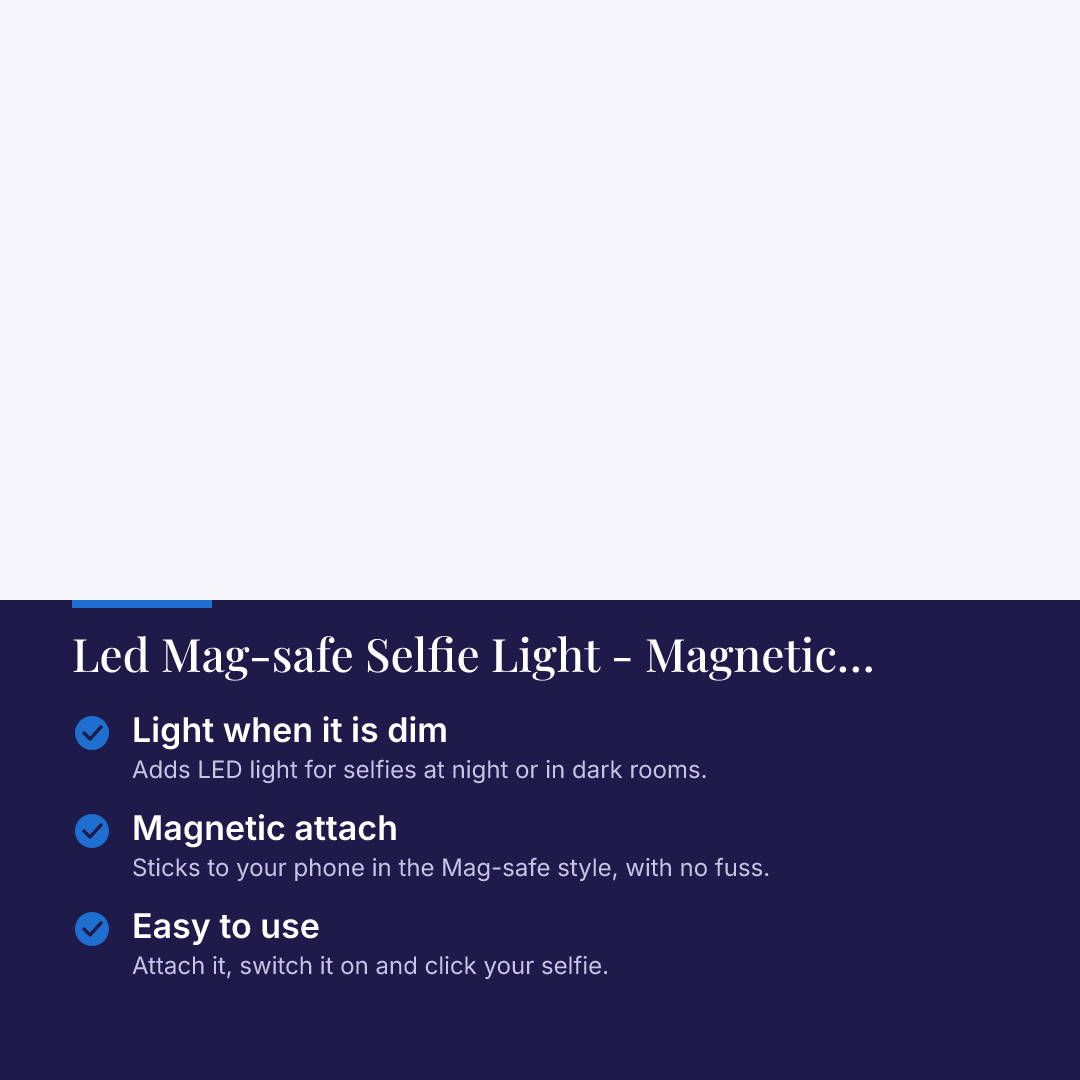 Led Mag-safe Selfie Light - Magnetic LED Light for Better Night Selfies