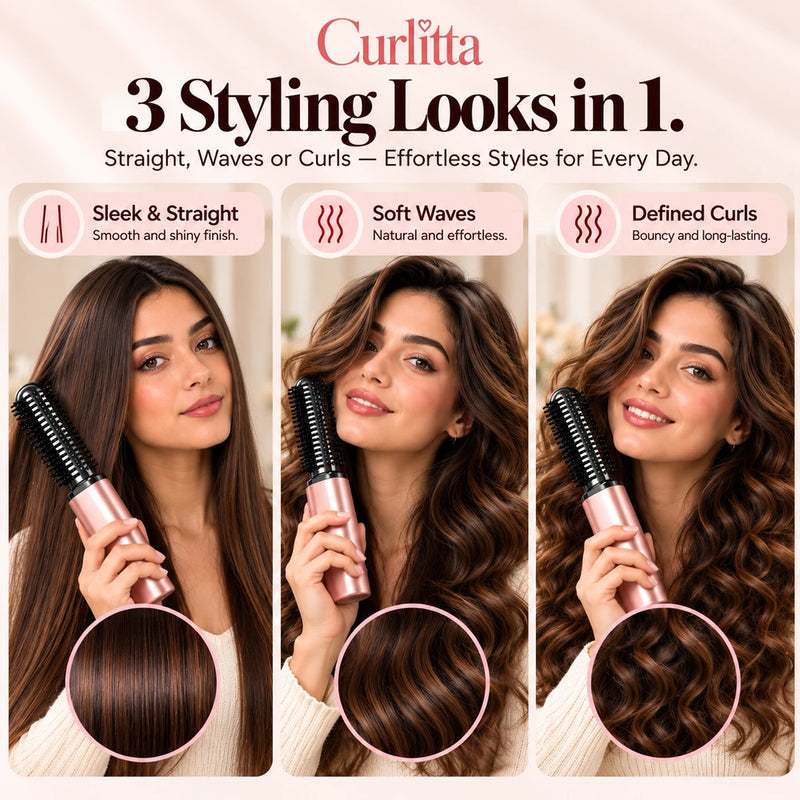 Portable Thermal Mini Hair Brush