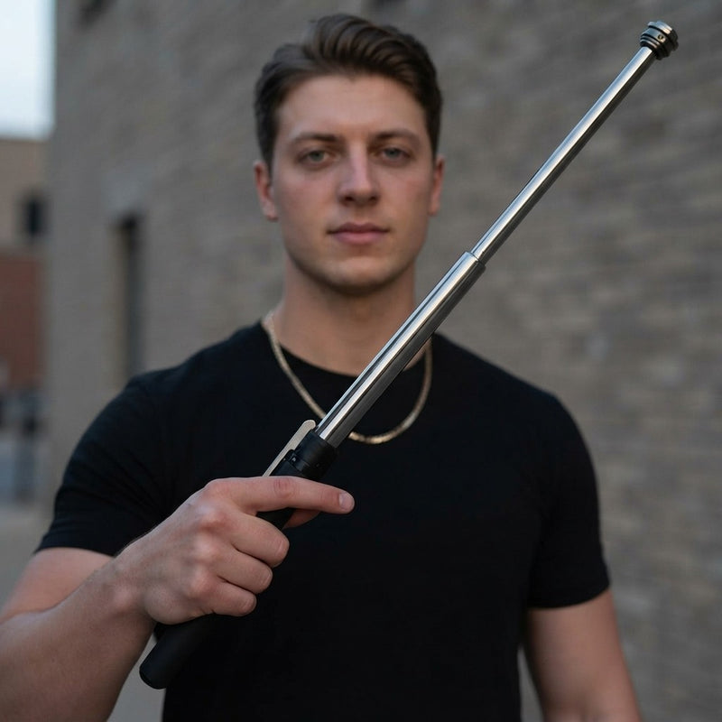 Expandable Steel Self-Defense Baton